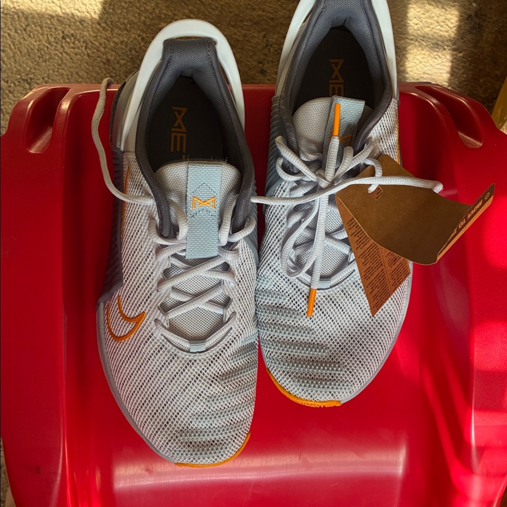 Nike Gray and Orange Athletic Shoes